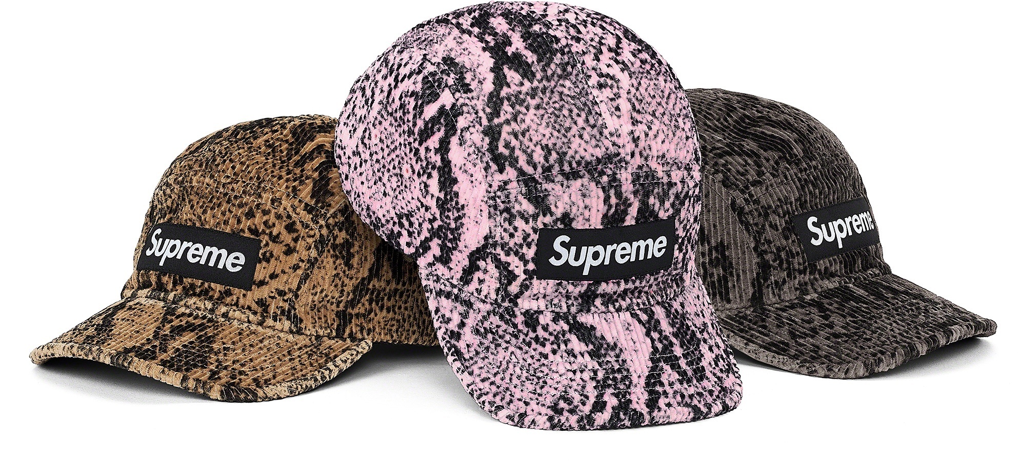 Snakeskin Corduroy Camp Cap